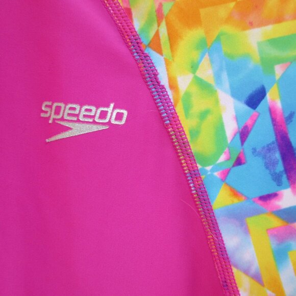 Girls Size M Short Sleeve Speedo Rash Guard - Picture 3 of 5